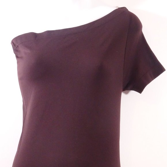 Helmut Lang Asymmetric Tube Tank Top Sz XS NWT 125 Berry - Picture 4 of 6
